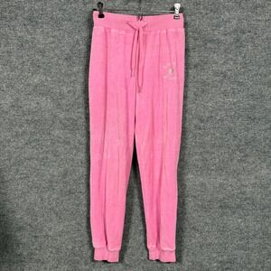 Forever 21 Womens Sz Small Sweatpants Pink Cotton Blend Rhinestone Juicy Couture